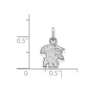 10k White Gold LogoArt University of Kentucky U-K Wildcat Extra Small Pendant