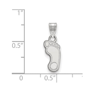 Sterling Silver Rhodium-plated LogoArt University of North Carolina Tar Heel Small Pendant