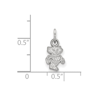 14k White Gold LogoArt University of Wisconsin Badger Extra Small Pendant 4W043UWI