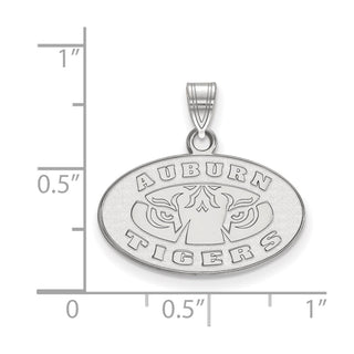 10k White Gold LogoArt Auburn Tigers Small Pendant