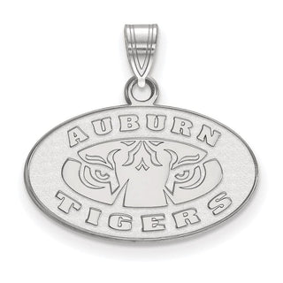 14k White Gold LogoArt Auburn Tigers Small Pendant