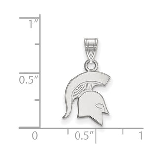 10k White Gold LogoArt Michigan State University Spartan Small Pendant 1W044MIS