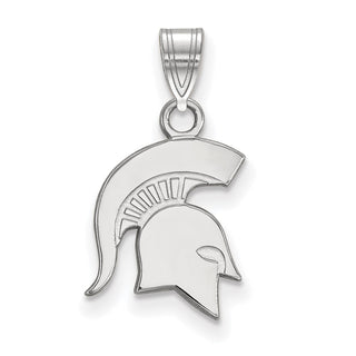 14k White Gold LogoArt Michigan State University Spartan Small Pendant 4W044MIS