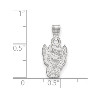 10k White Gold LogoArt North Carolina State University Wolf Small Pendant 1W044NCS