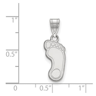 Sterling Silver Rhodium-plated LogoArt University of North Carolina Tar Heel Medium Pendant