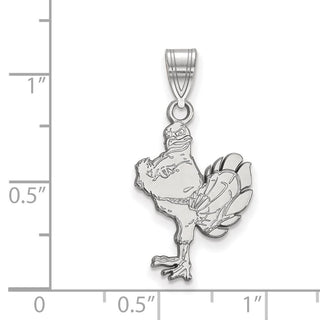 10k White Gold LogoArt Virginia Tech HokieBird Large Pendant 1W044VTE