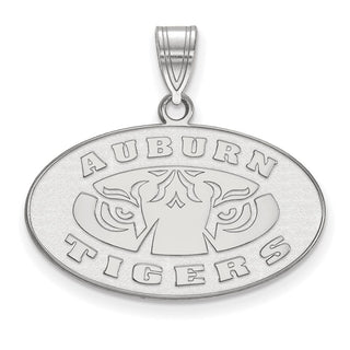 14k White Gold LogoArt Auburn Tigers Medium Pendant