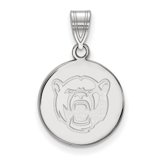 14k White Gold LogoArt Baylor University Medium Disc Pendant