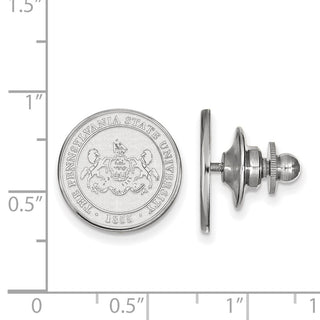 Sterling Silver Rhodium-plated LogoArt Penn State University Crest Lapel Pin