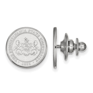 Sterling Silver Rhodium-plated LogoArt Penn State University Crest Lapel Pin