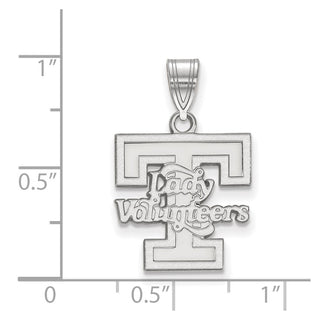 14k White Gold LogoArt University of Tennessee Lady Volunteers Medium Pendant