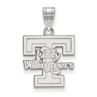 14k White Gold LogoArt University of Tennessee Lady Volunteers Medium Pendant