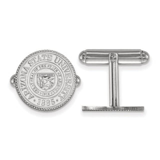Sterling Silver Rhodium-plated LogoArt Arizona State University Crest Cuff Links