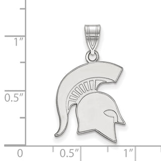 10k White Gold LogoArt Michigan State University Spartan Large Pendant 1W046MIS
