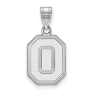 Sterling Silver Rhodium-plated LogoArt The Ohio State University Letter O Medium Pendant