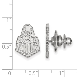 Sterling Silver Rhodium-plated LogoArt Purdue University Boilermakers Train Logo Lapel Pin
