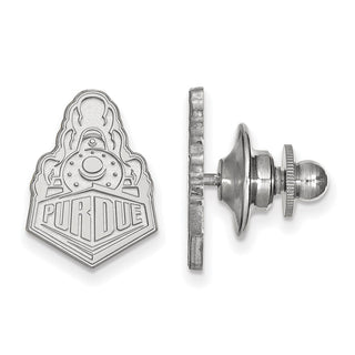 Sterling Silver Rhodium-plated LogoArt Purdue University Boilermakers Train Logo Lapel Pin