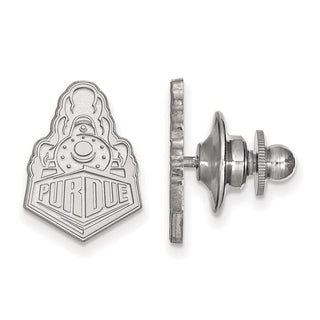 Sterling Silver Rhodium-plated LogoArt Purdue University Boilermakers Train Logo Lapel Pin