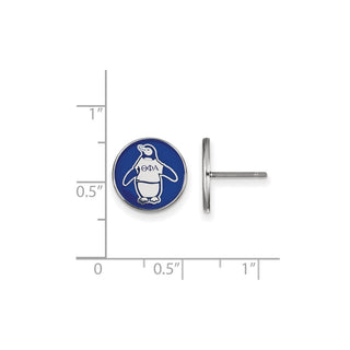 Sterling Silver Rhodium-plated LogoArt Theta Phi Alpha Sorority Symbol Color Enamel Post Earrings SS046TPA