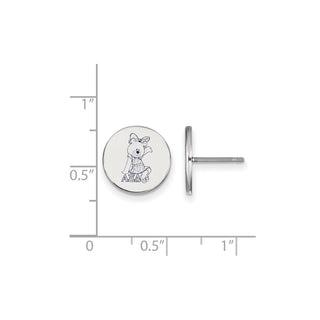 Sterling Silver Rhodium-plated LogoArt Alpha Xi Delta Sorority Symbol Color Enamel Post Earrings SS047AXD