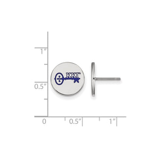 Sterling Silver Rhodium-plated LogoArt Kappa Kappa Gamma Sorority Symbol Color Enamel Post Earrings SS047KKG