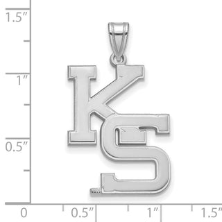 14k White Gold LogoArt Kansas State University K-S Extra Large Pendant