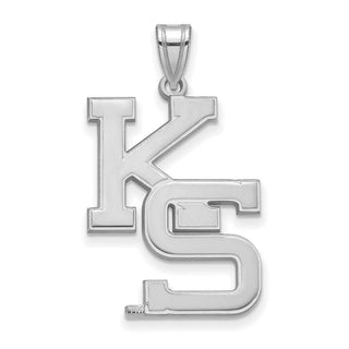 14k White Gold LogoArt Kansas State University K-S Extra Large Pendant
