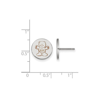 Sterling Silver Rhodium-plated LogoArt Sigma Delta Tau Sorority Symbol Color Enamel Post Earrings SS047SDT