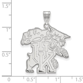 10k White Gold LogoArt University of Kentucky U-K Wildcat Extra Large Pendant