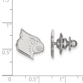 14k White Gold LogoArt University of Louisville Cardinal Lapel Pin