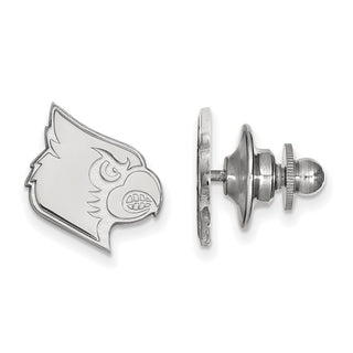 14k White Gold LogoArt University of Louisville Cardinal Lapel Pin