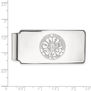 10k White Gold LogoArt University of Nebraska Crest Money Clip