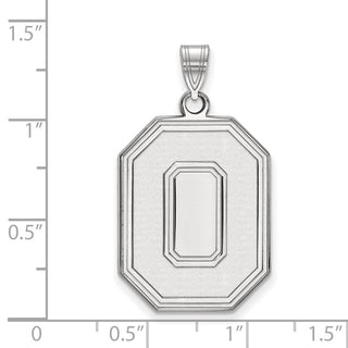 10k White Gold LogoArt The Ohio State University Letter O Extra Large Pendant