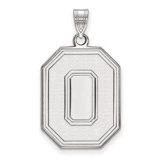 14k White Gold LogoArt The Ohio State University Letter O Extra Large Pendant