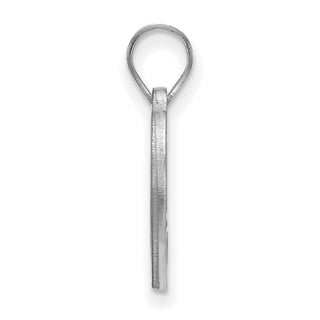 Sterling Silver Rhodium-plated LogoArt Wake Forest University W-F Deacon Heart Pendant