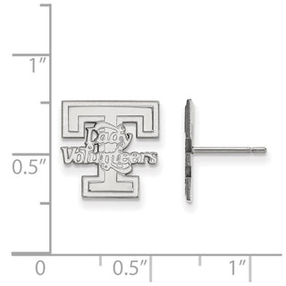 Sterling Silver Rhodium-plated LogoArt University of Tennessee Lady Volunteers Small Post Earrings