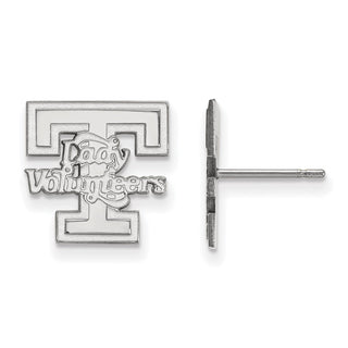 14k White Gold LogoArt University of Tennessee Lady Volunteers Small Post Earrings