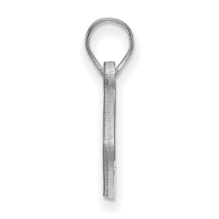 Sterling Silver Rhodium-plated LogoArt Wake Forest University W-F Deacon Football Pendant