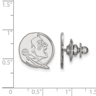 14k White Gold LogoArt Florida State University Lapel Pin