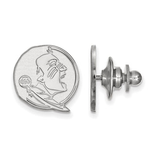 14k White Gold LogoArt Florida State University Lapel Pin