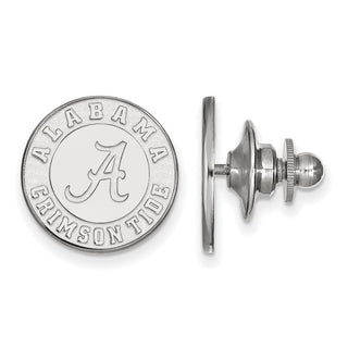 14k White Gold LogoArt University of Alabama Crimson Tide Lapel Pin