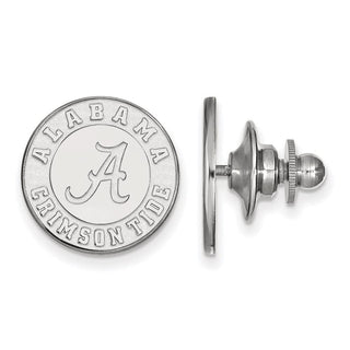 Sterling Silver Rhodium-plated LogoArt University of Alabama Crimson Tide Lapel Pin
