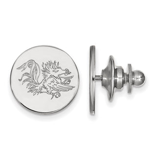 14k White Gold LogoArt University of South Carolina Gamecock Lapel Pin