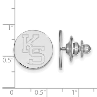 14k White Gold LogoArt Kansas State University K-S Lapel Pin