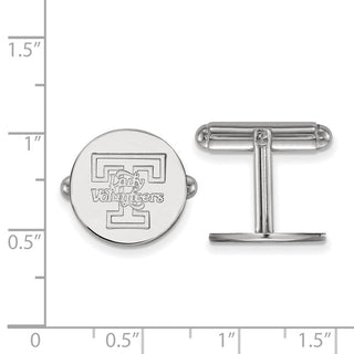 Sterling Silver Rhodium-plated LogoArt University of Tennessee Lady Volunteers Cuff Links