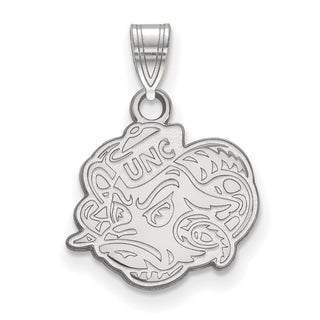 14k White Gold LogoArt University of North Carolina Ram Small Pendant 4W053UNC