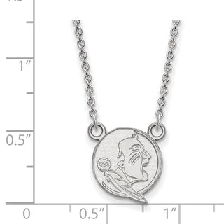 10k White Gold LogoArt Florida State University Small Pendant w/Necklace
