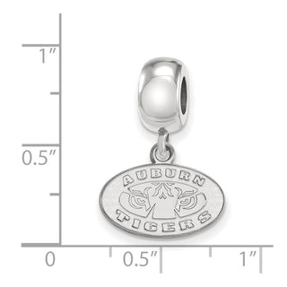 Sterling Silver Rhodium-plated LogoArt Auburn Tigers Extra Small Dangle Bead Charm