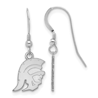 Sterling Silver LogoArt University of Southern California Small Dangle Earrings Wire