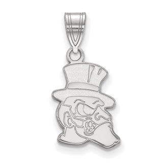 Sterling Silver Rhodium-plated LogoArt Wake Forest University Demon Deacon Medium Pendant